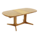 Table à manger ovale extensible vintage danoise en bois massif