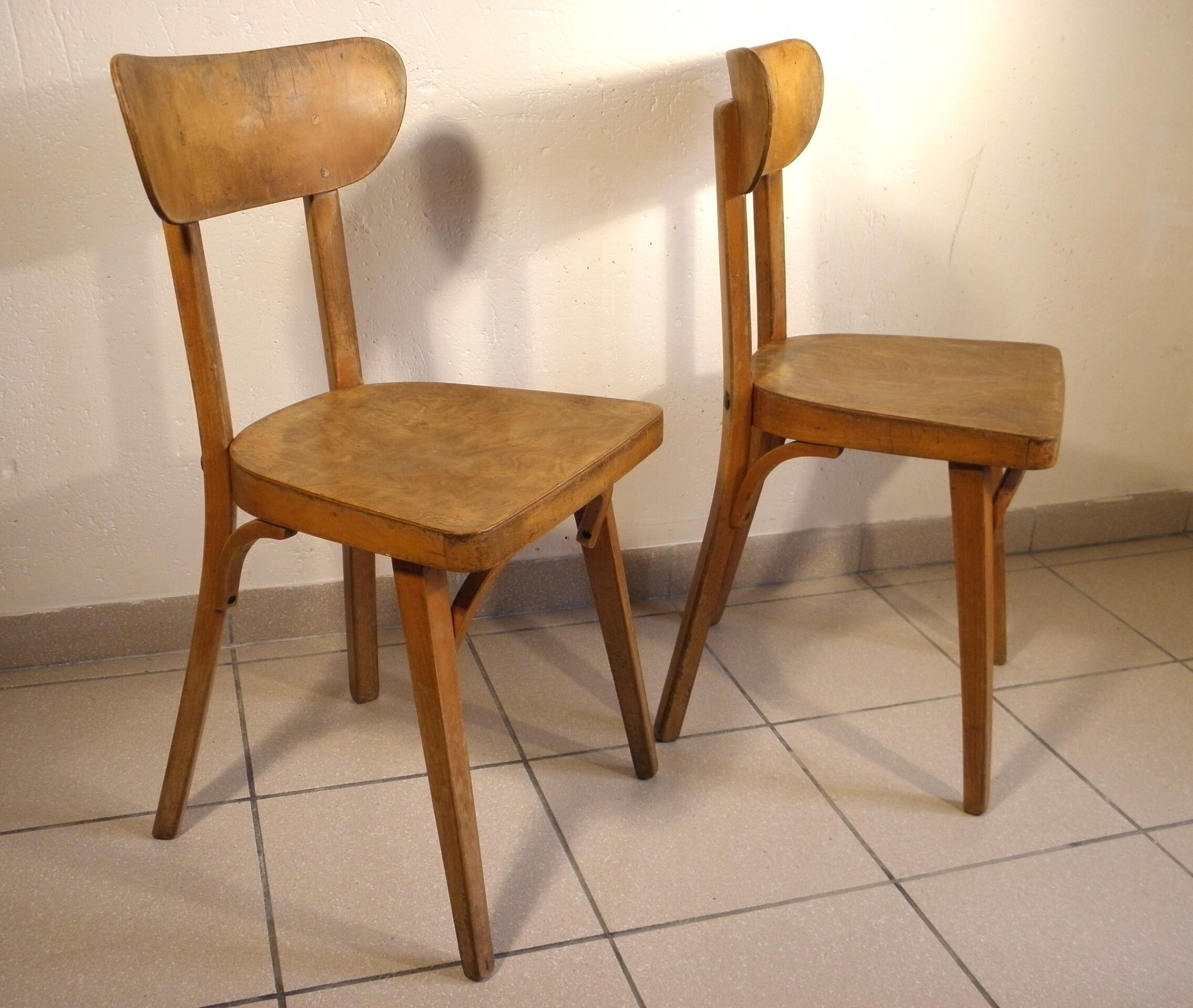 Pair of Baumann bistro chairs