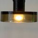 Flush mount in glass and yellow-brown metal by Seguso, 1950s, Italy.