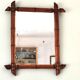 Petit miroir en bambou ancien