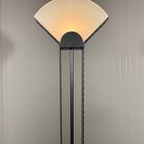 Italian steel tear plate and glass floor lamp 1980’s.