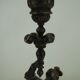 Silver bronze torch pair Paul Dubois