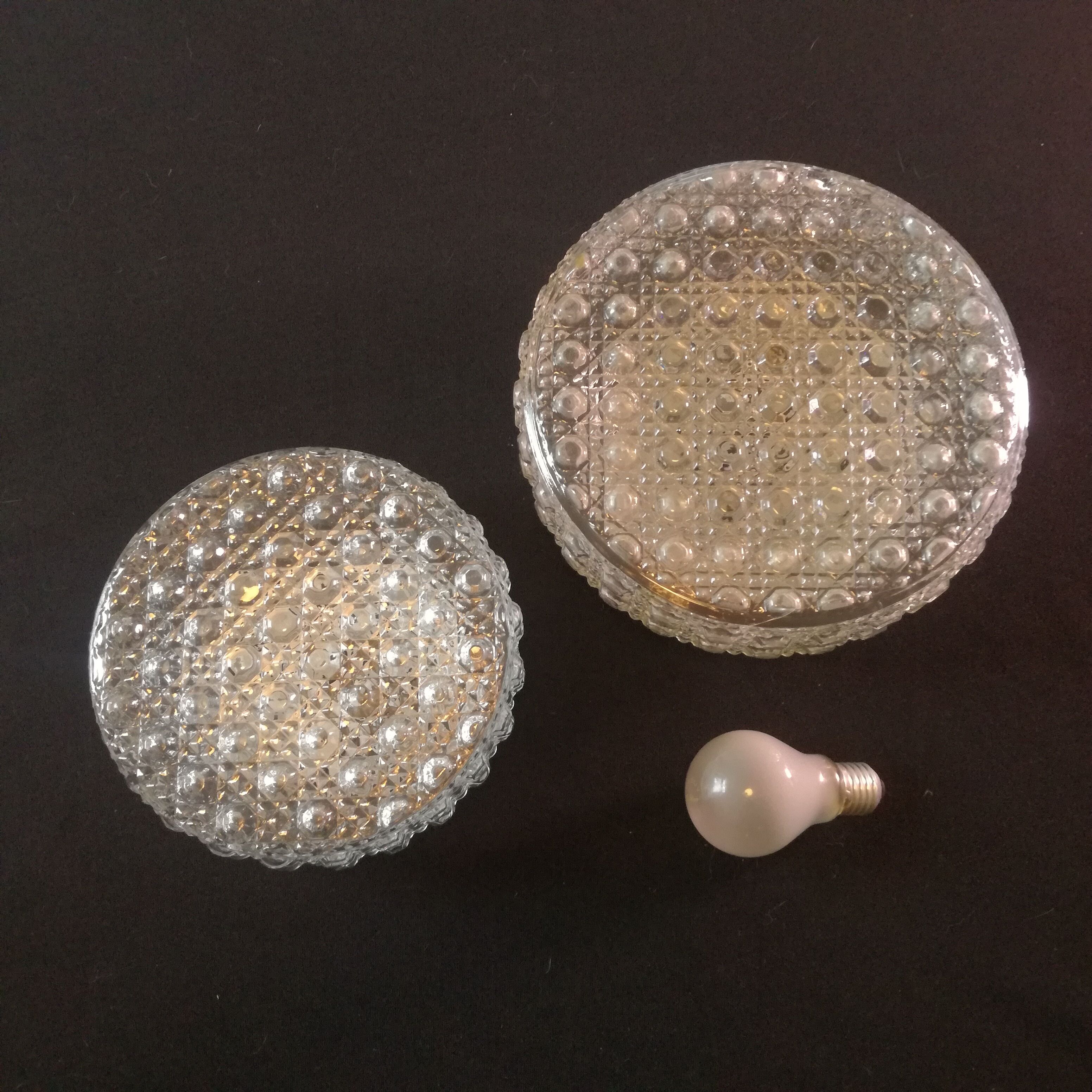 Round glass ceiling light Ø20