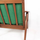 Easy chair in teak and with green upholstery of Danish design, 1960s