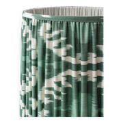 Art Deco table lamp by Charles Catteau for Boch Frères "Pineapple" with new Ikat silk shade.