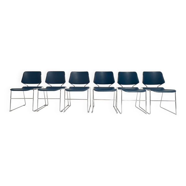 Chaise empilable Matrix Krueger par Thomas Tolleson, années 1970