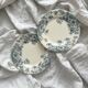2 Gien "Anemones" ironstone dessert plates