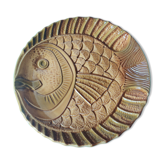 Lot de 10 assiettes poisson en barbotine ateliers du revernay