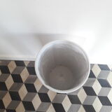 Umbrella door door ceramic canes enamelled white vintage floral motifs