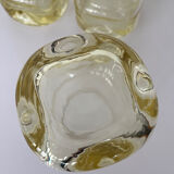 Set of 6 vintage yellow whisky glasses