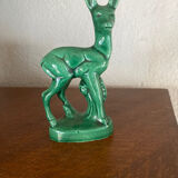 Faon ou biche faïence art deco