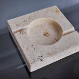 Cendrier brutaliste par Fratelli Mannelli, travertin, Italie, 1970