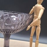 Large purple glass fruit bowl Manage