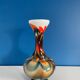 Vase opaline orange marron