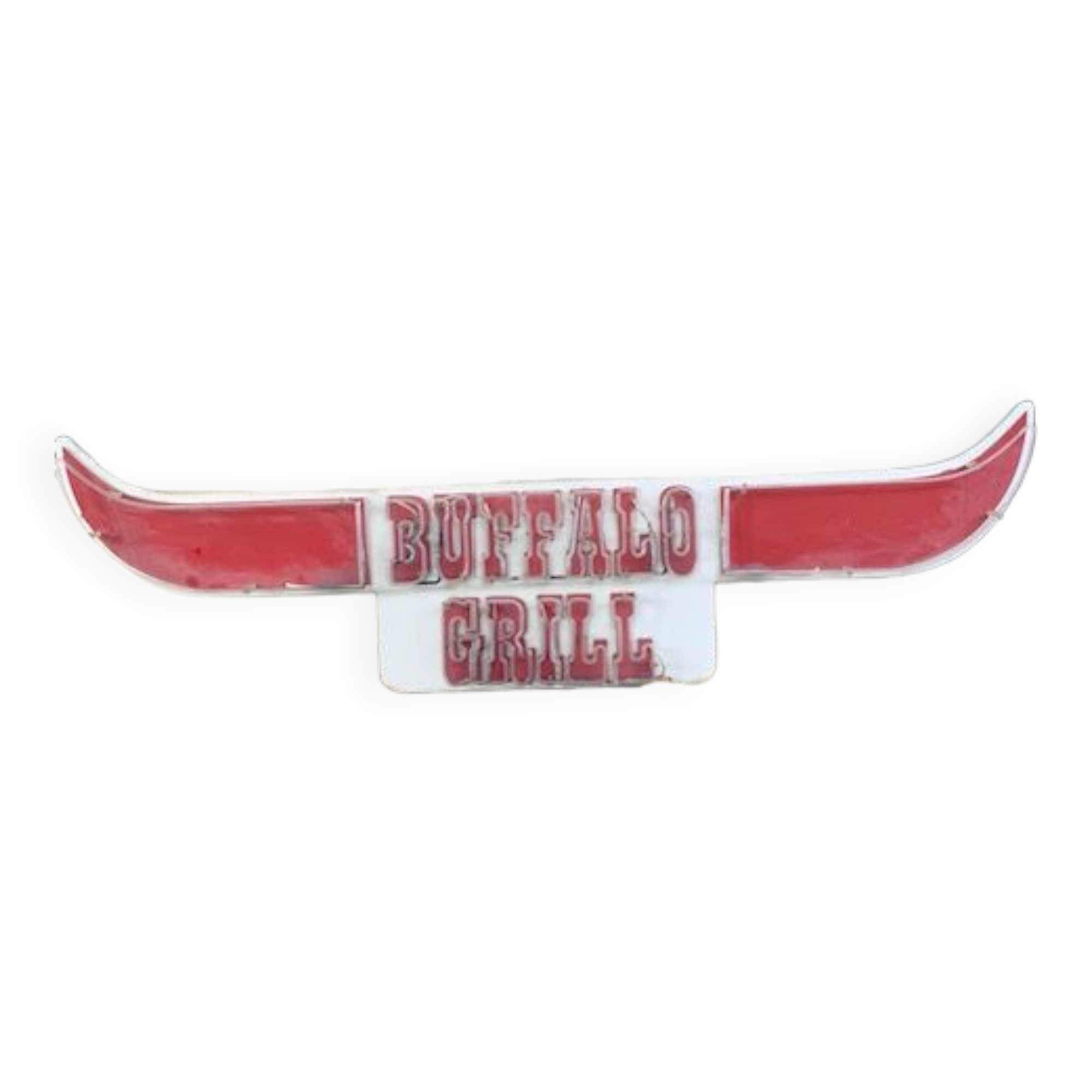 Buffalo Grill sign plate with neon