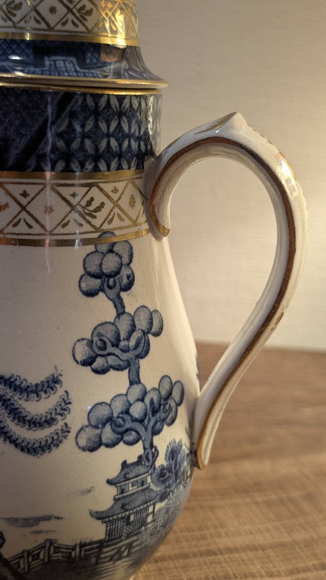 Antique fine English porcelain coffee pot