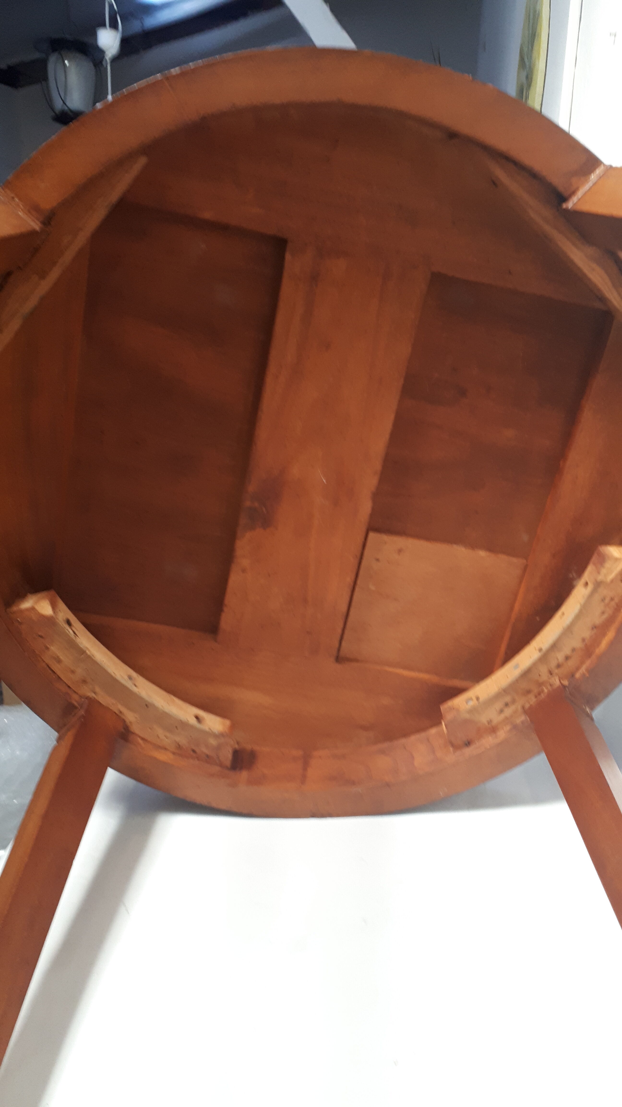 1930 art deco wood marquee pedestal table