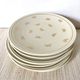 Cream and gold Limoges porcelain dessert plates