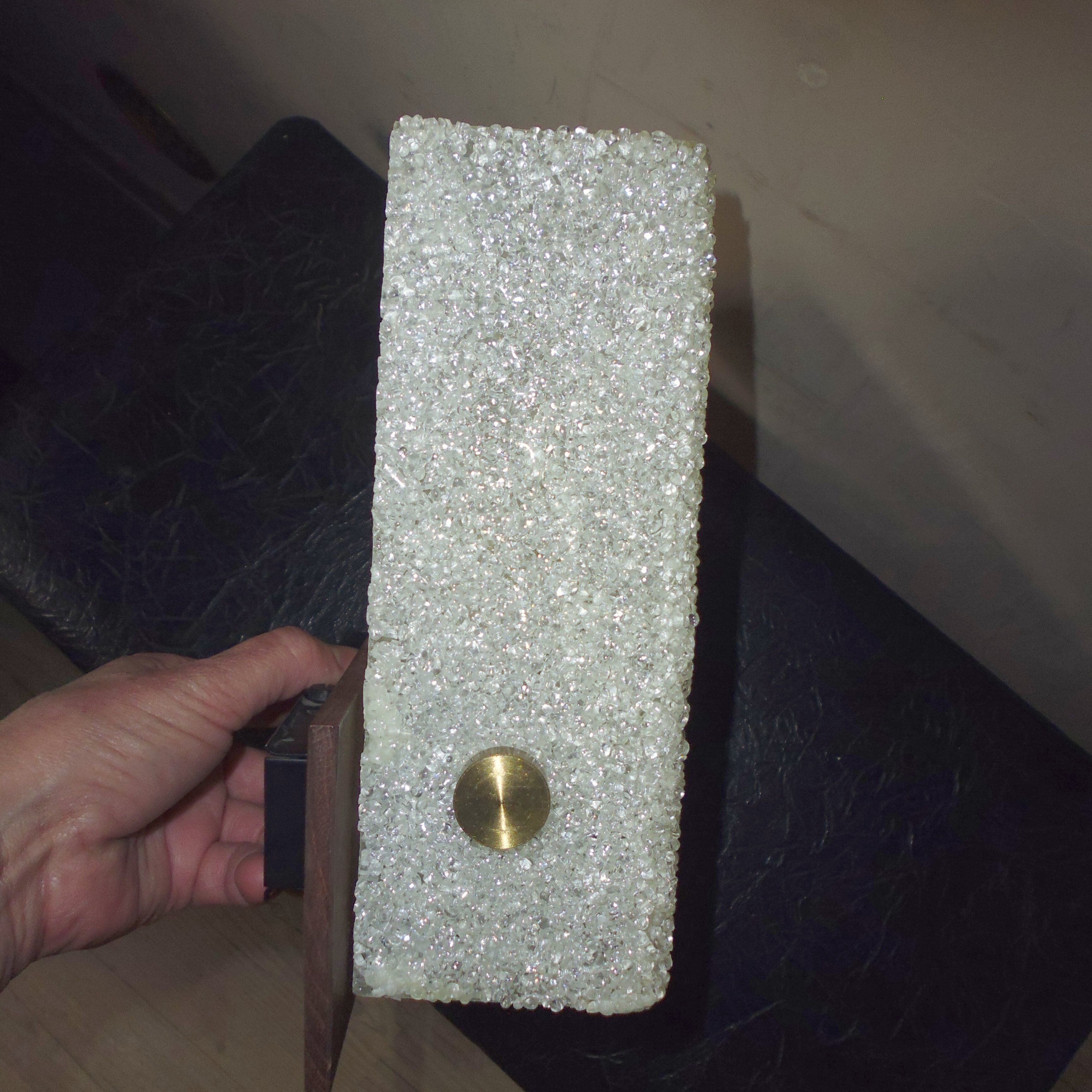 Wall sconce perspex tea and brass 50/60 years