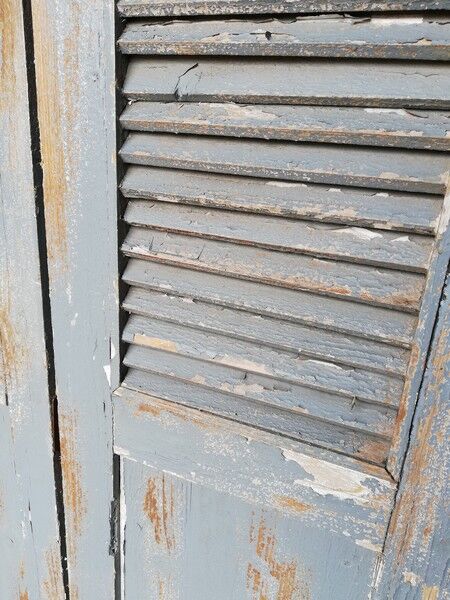 Lot 3 shutters door door carved painted patinated
