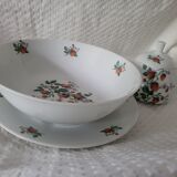 Strawberry service porcelain art creation Florence Limoge