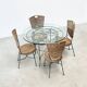 1970's French cast iron outdoor dining table