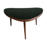 Black glass tripod coffee table