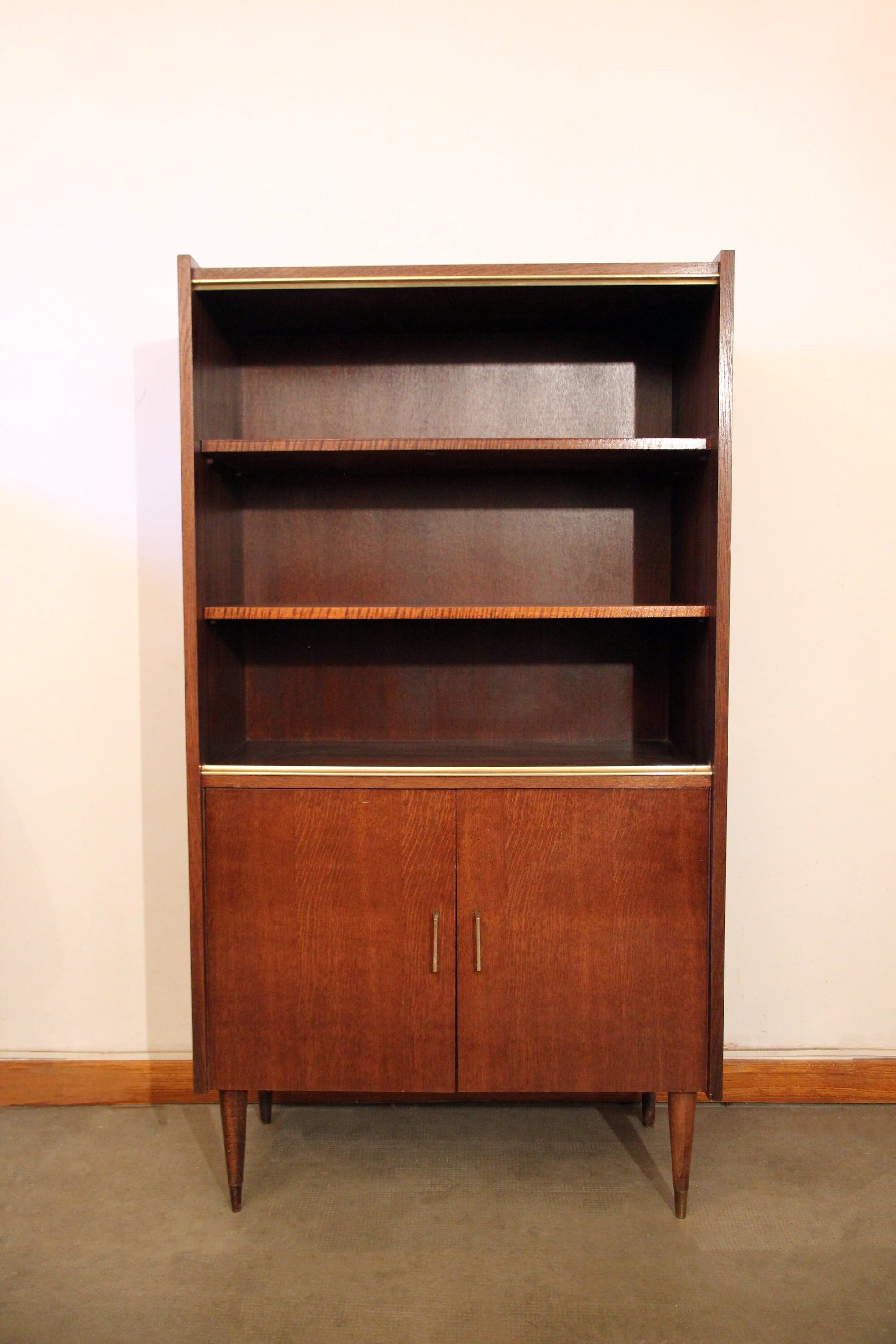 Vintage glass library furniture