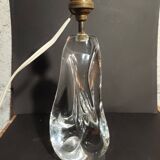 Modernist crystal lamp sculpture signed Schneider Paris France