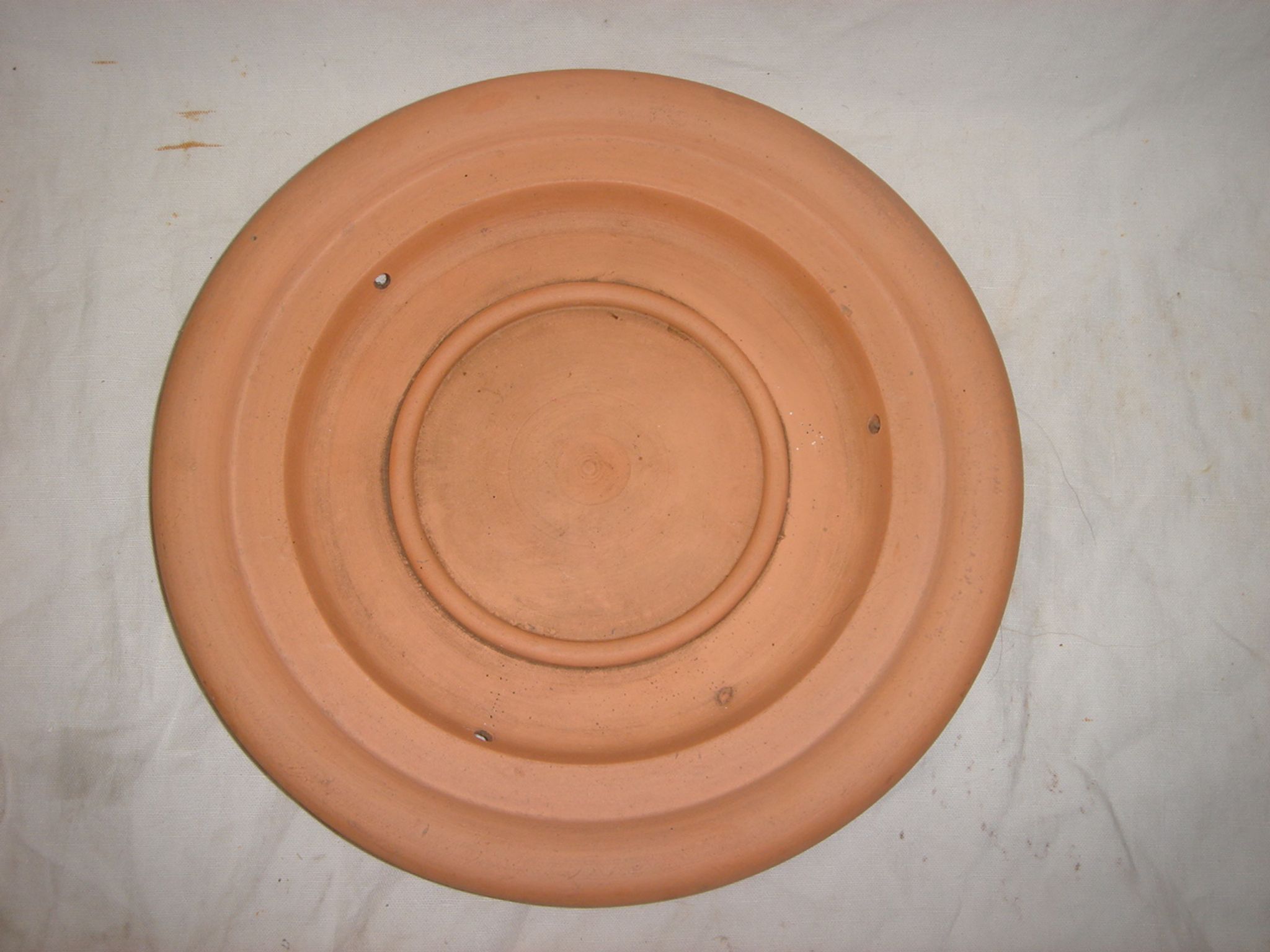 Terracotta butter for clod with salt crystals