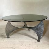 Vintage round helix coffee table
