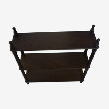 Bamboo-style wooden wall shelf