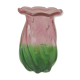 Bicolor twisted glass vase years 70'