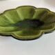 Ribbed dish in green glazed stoneware Dieulefit Poet Laval 1950