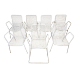 Set of 6 chairs and 1 rocking chair Rio by Emu 1960