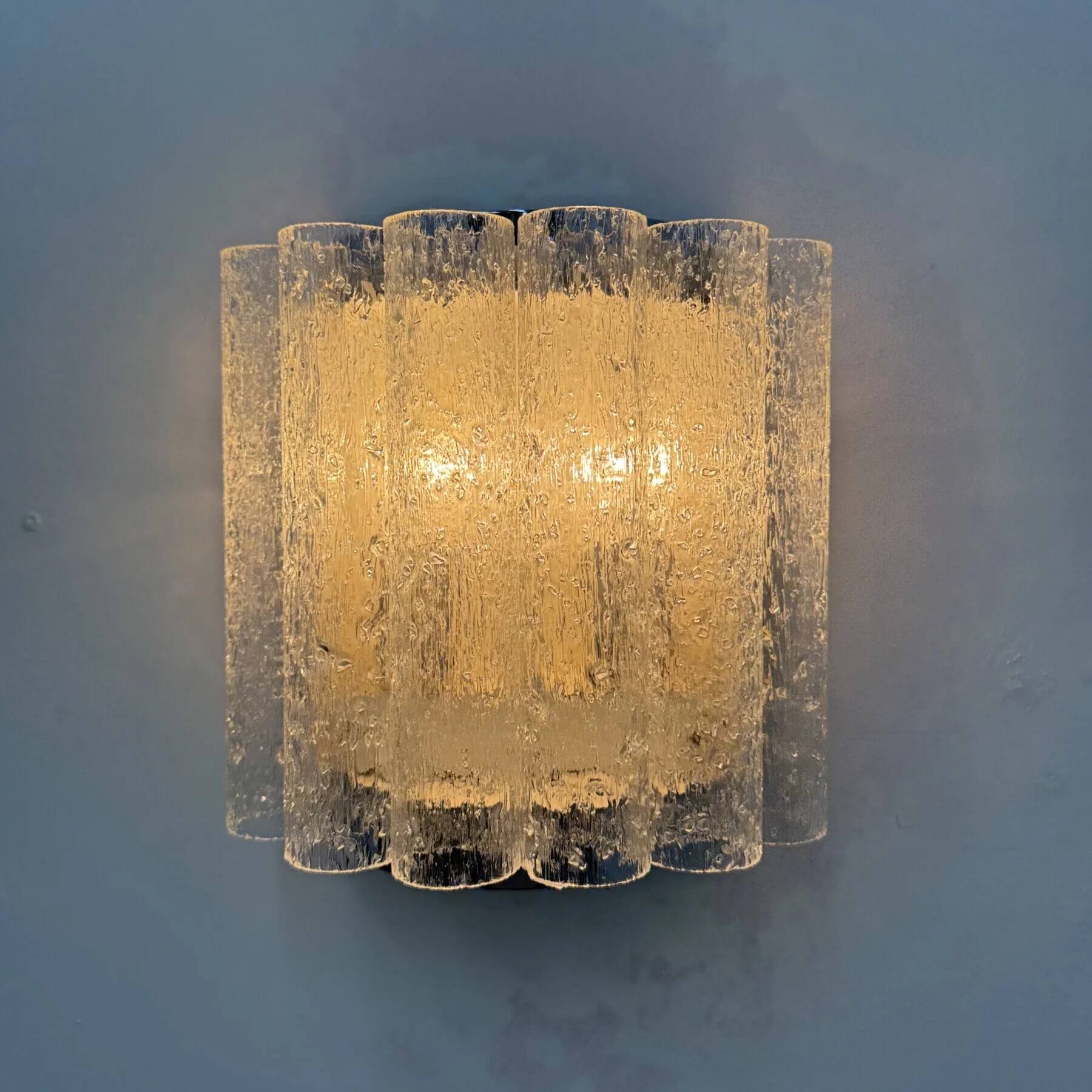Mid-century glass tube Doria Leuchten wall lamp / sconce, 1970s