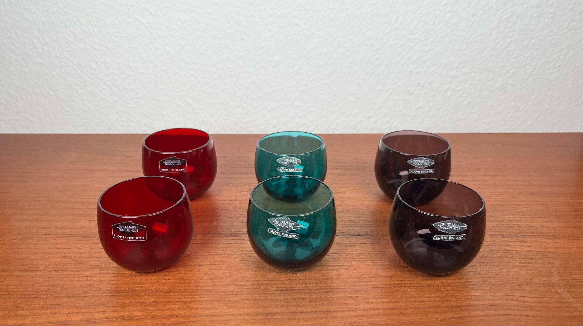 Mid-Century Modern Drinking Glasses from Nuutajärvi Notsjö, Finland, 1960s, Set of 6
