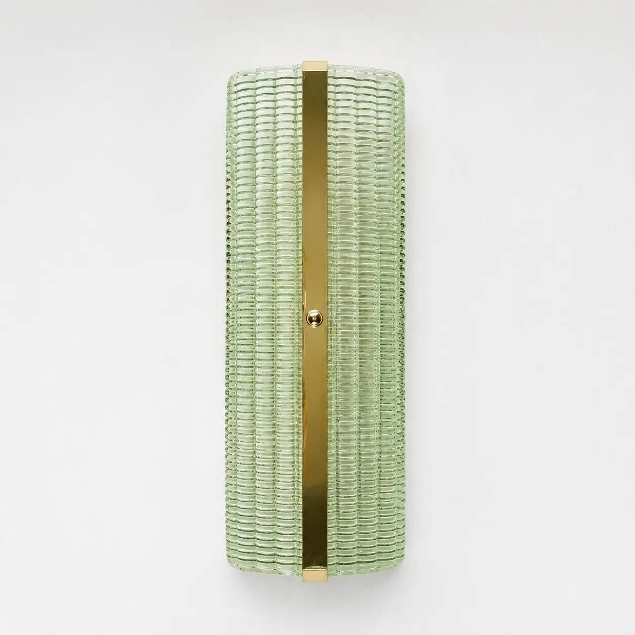 Contemporary Rectangular Murano Glass Wall Sconces With Chrome Finish – Set