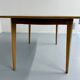 Table de repas à rallonges en hêtre massif design scandinave années 70