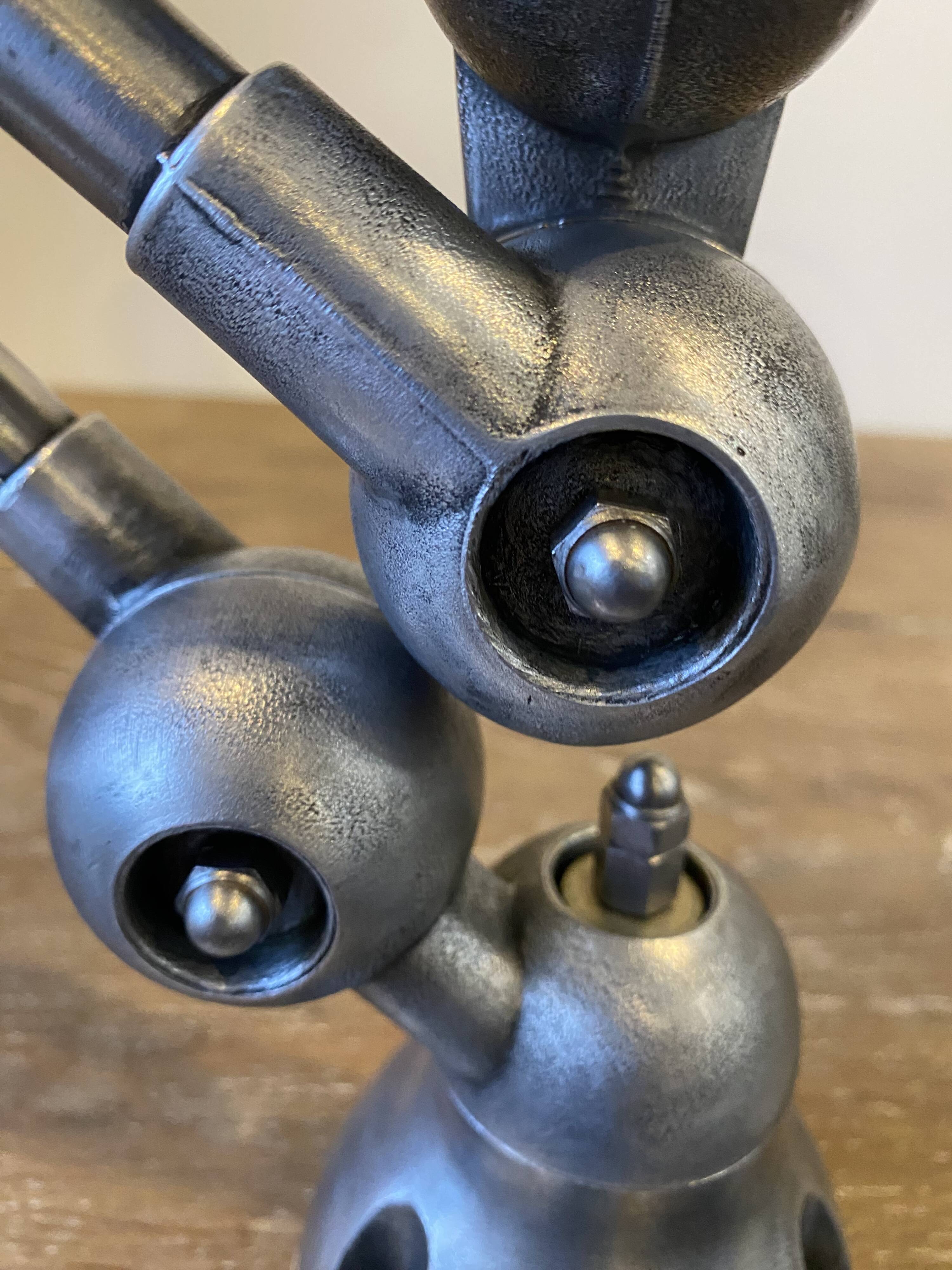 Lampe de bureau Jieldé jielde 2 bras de 40cm avec base étau graphite indus