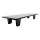 Grande table basse en bois noir martelé - 21th