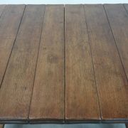 Antique Swiss extendable dining table made of oak from the mid-19th century