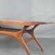 Teak & Fluted coffee table by Olav Laupsa for Sola Møbler, Vintage Norwegian 1960s