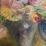 " Bouquet "oil on canvas from the 1950s