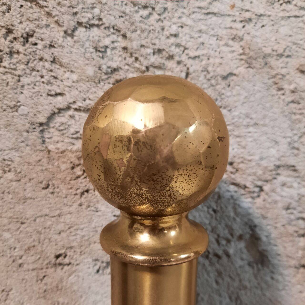 60s/70s bed design Luciano Frigerio in gilded brass