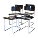1930s Bauhaus style set of 4 chairs by d3 Rotterdam.
