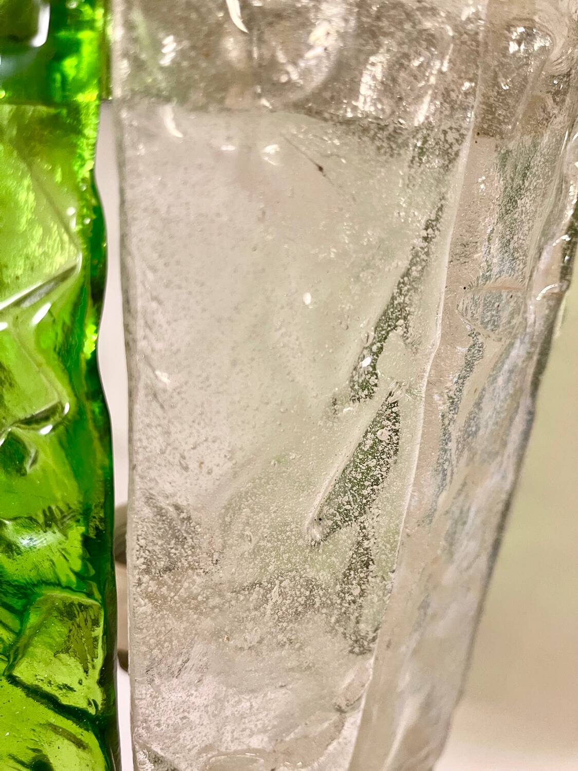 Pair of Murano glass wall lights Abano Poli by Poliarte, Italy 1970