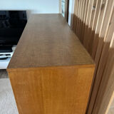 Armoire multifonctions en bois et rotin