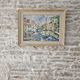 Oil painting on canvas Landscape - Port of Martigues signed Michel 1961