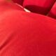 Postmodern Convertible Sofa in Red Fabric attributed to Bonaldo, Italy, 1980s